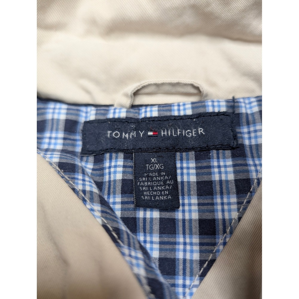 Tommy Hilfiger Men's Beige Harrington Style Jacket XL Plaid Lined Outerwear - Picture 2 of 7